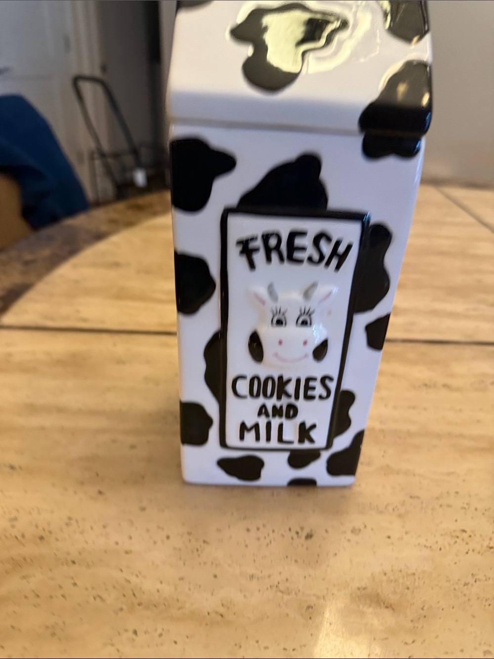 Houston harvest Canister cookies and milk